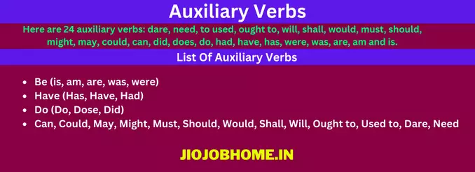 Auxiliary Verbs in Hindi – Meaning and Kinds