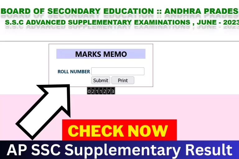 AP SSC Supplementary Result 2023 (Out) Check BSEAP Supply Result @bse.ap.gov.in